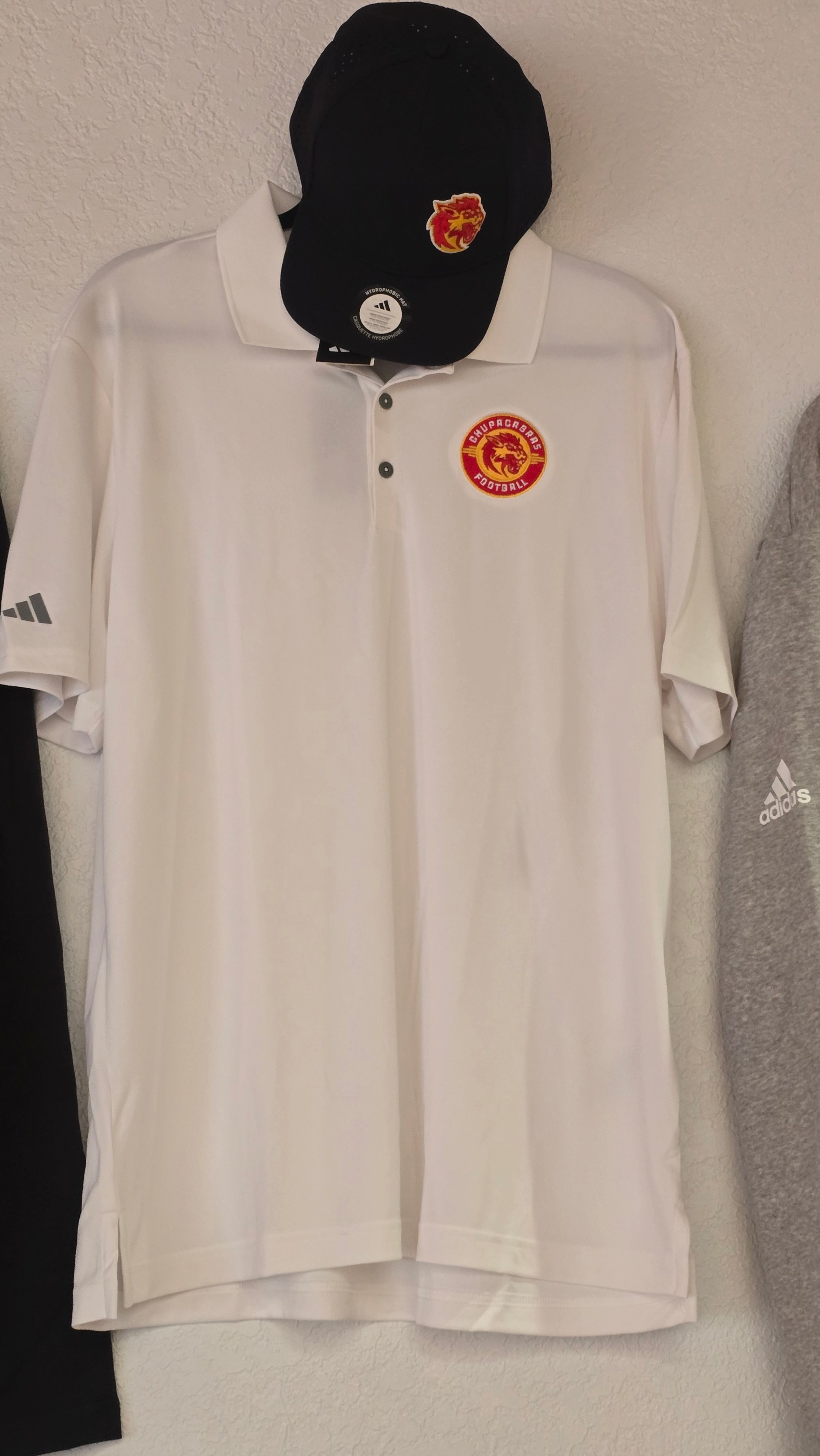 Men's White Adidas Polo